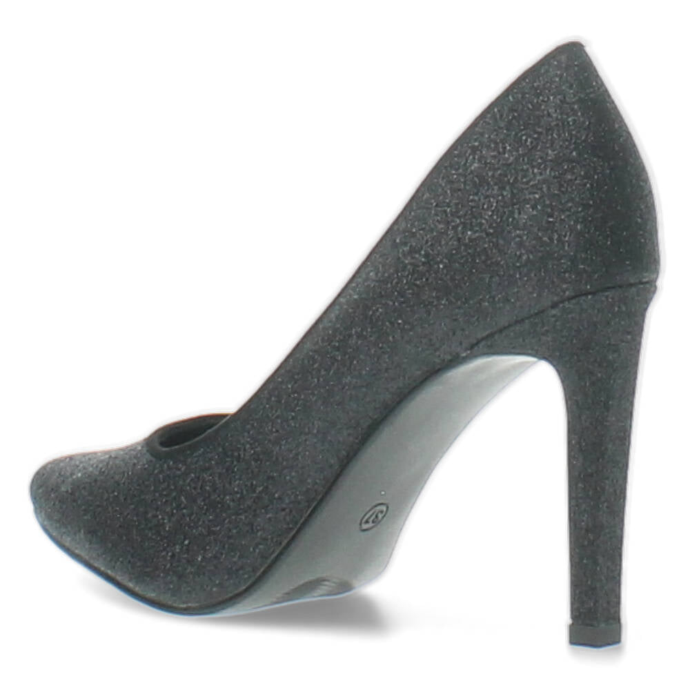 Zwarte glitter pumps