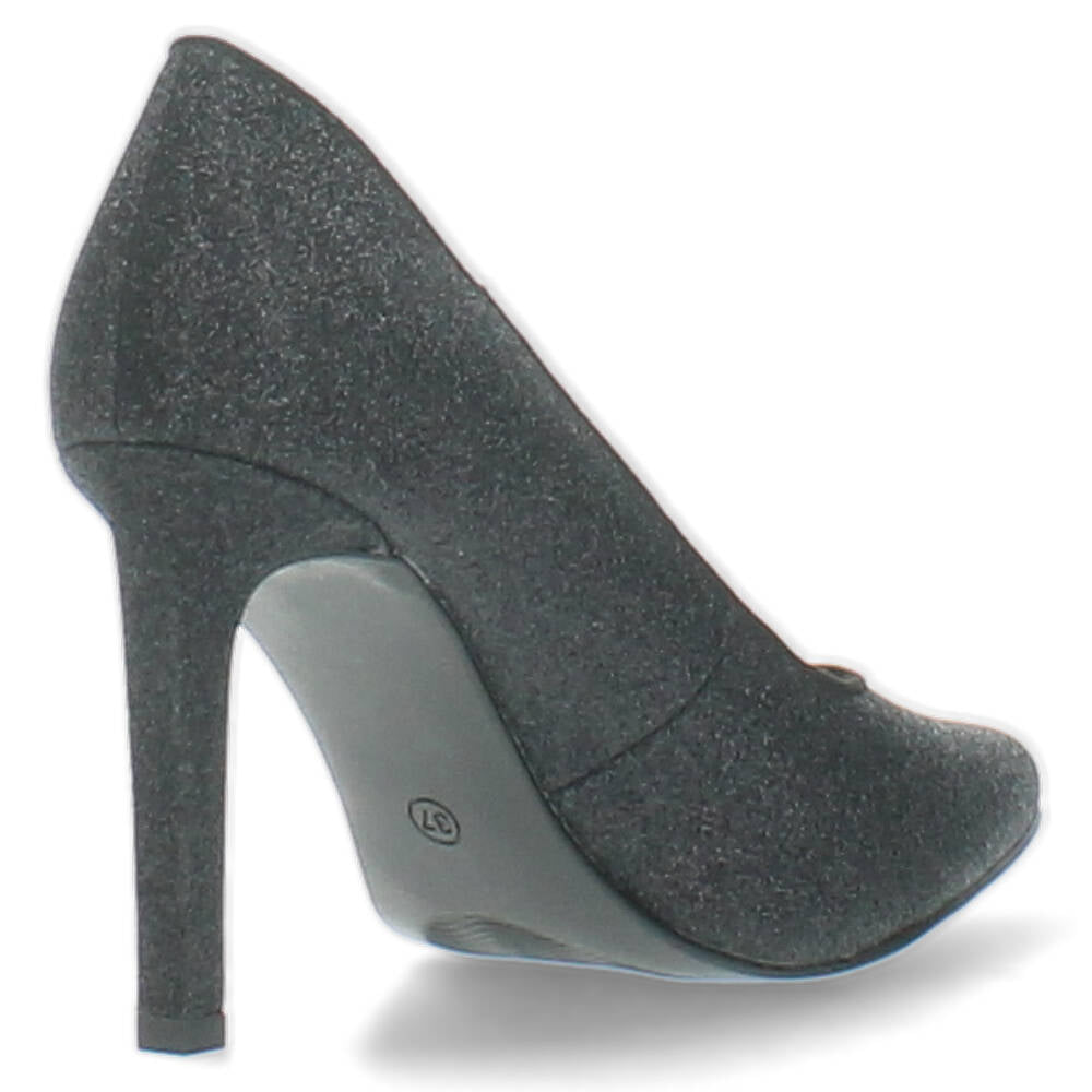 Zwarte glitter pumps