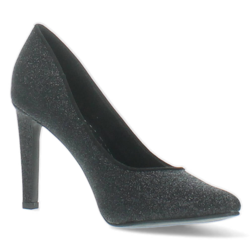 Zwarte glitter pumps