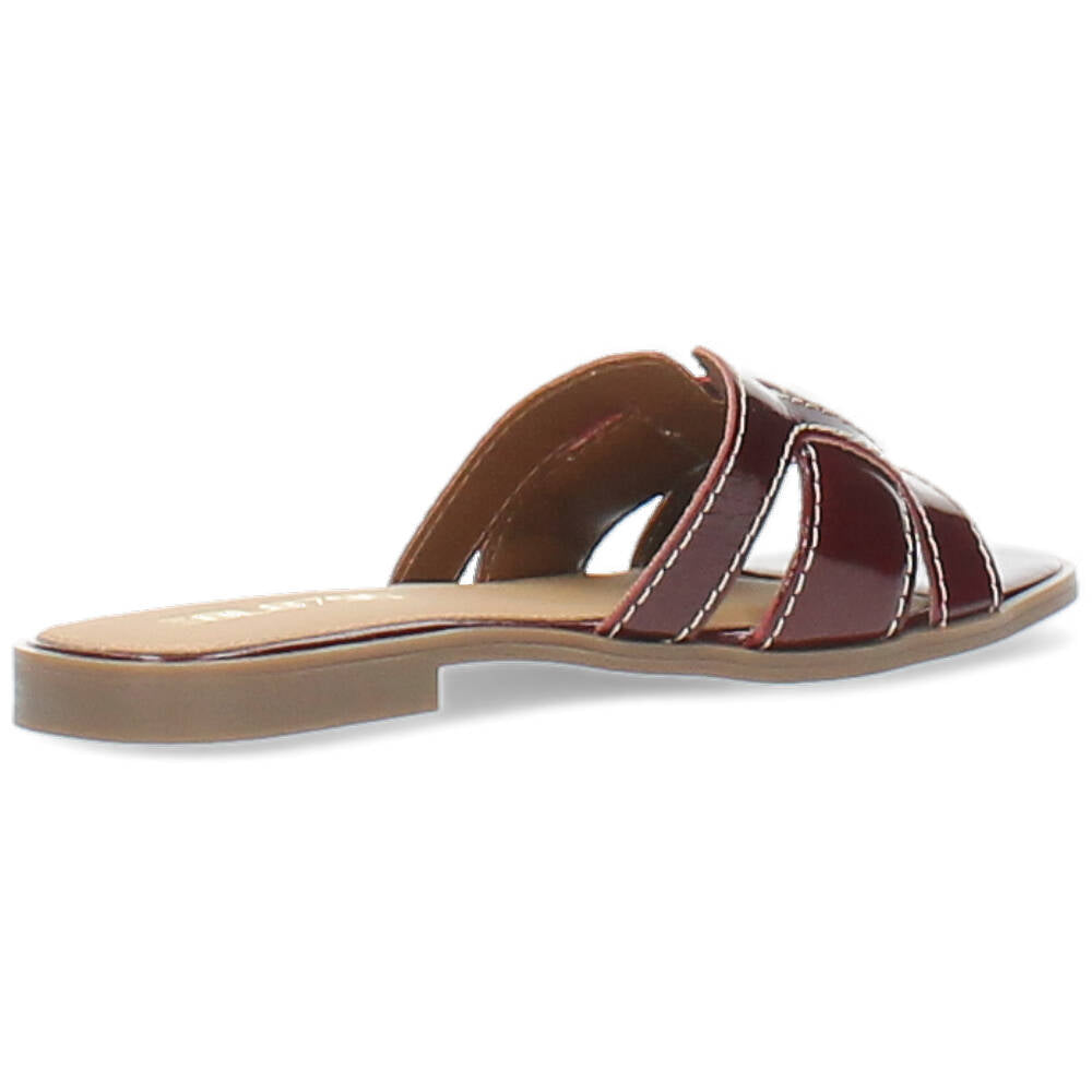 burgundy slipper