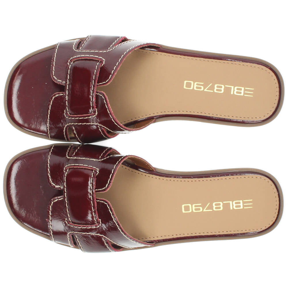 burgundy slipper