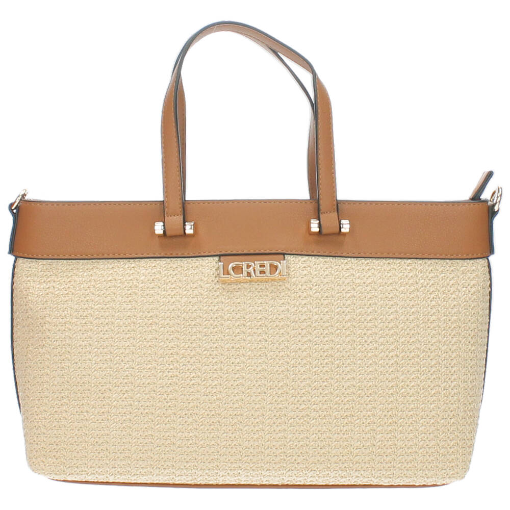 beige handtas