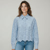 blauwe blouse