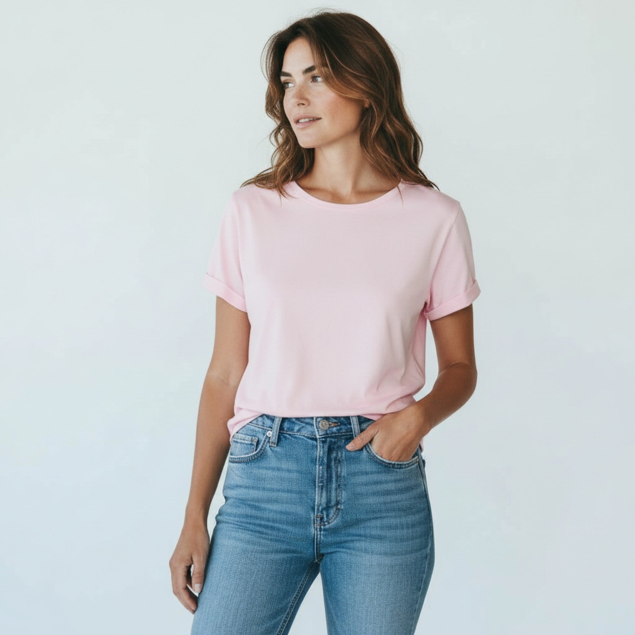 roze t-shirt