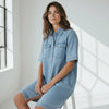 lichtblauw jeanskleed