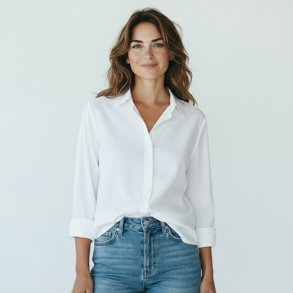 witte blouse