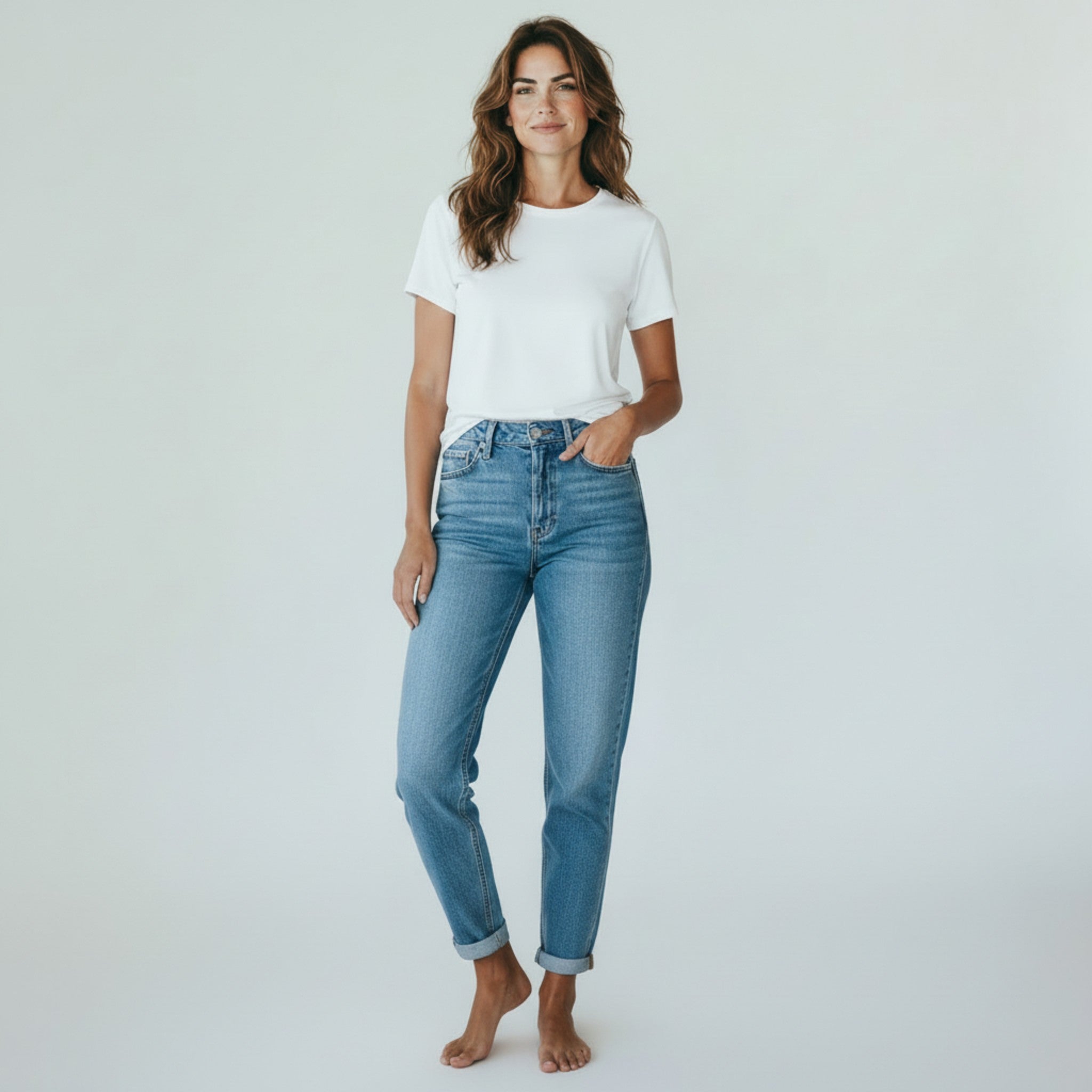 blauwe jeansbroek