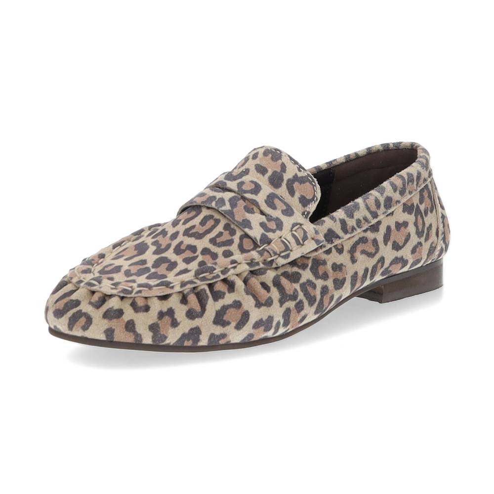 luipaardprint loafer