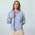 blauwe blouse