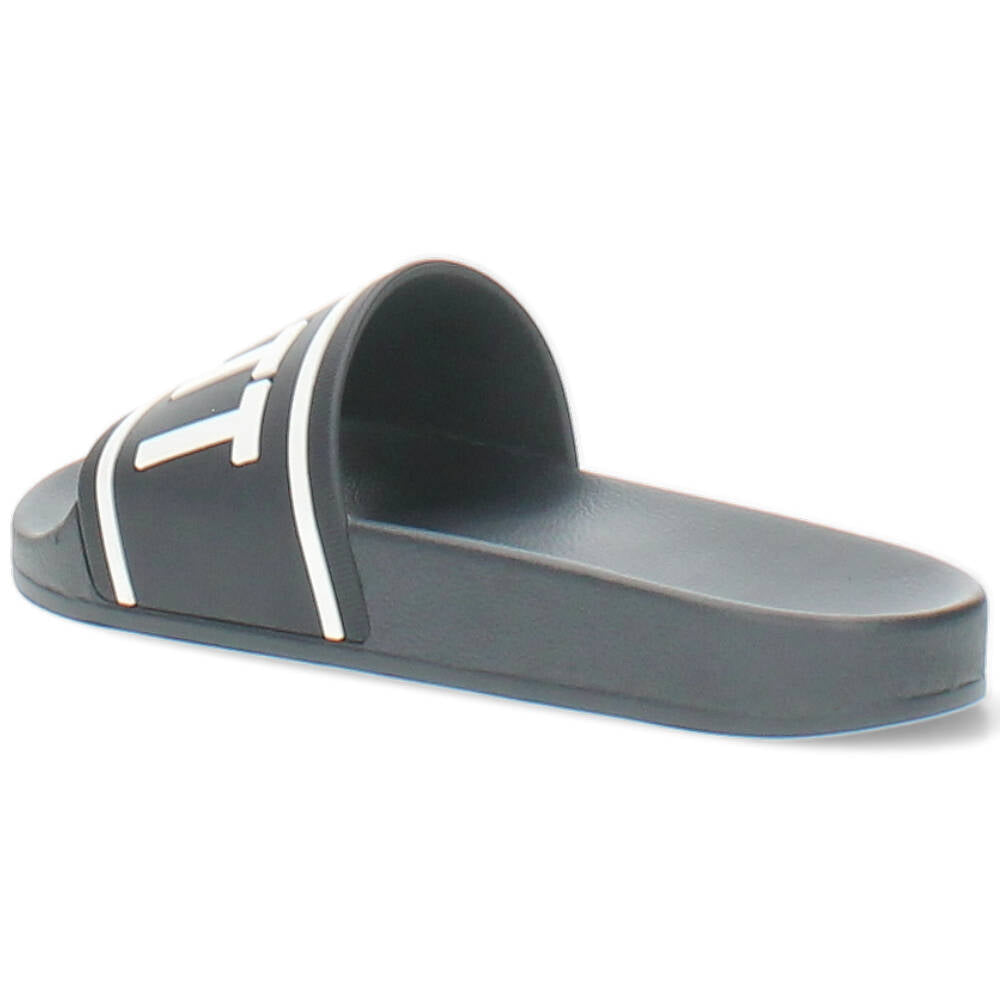 blauwe poolslide