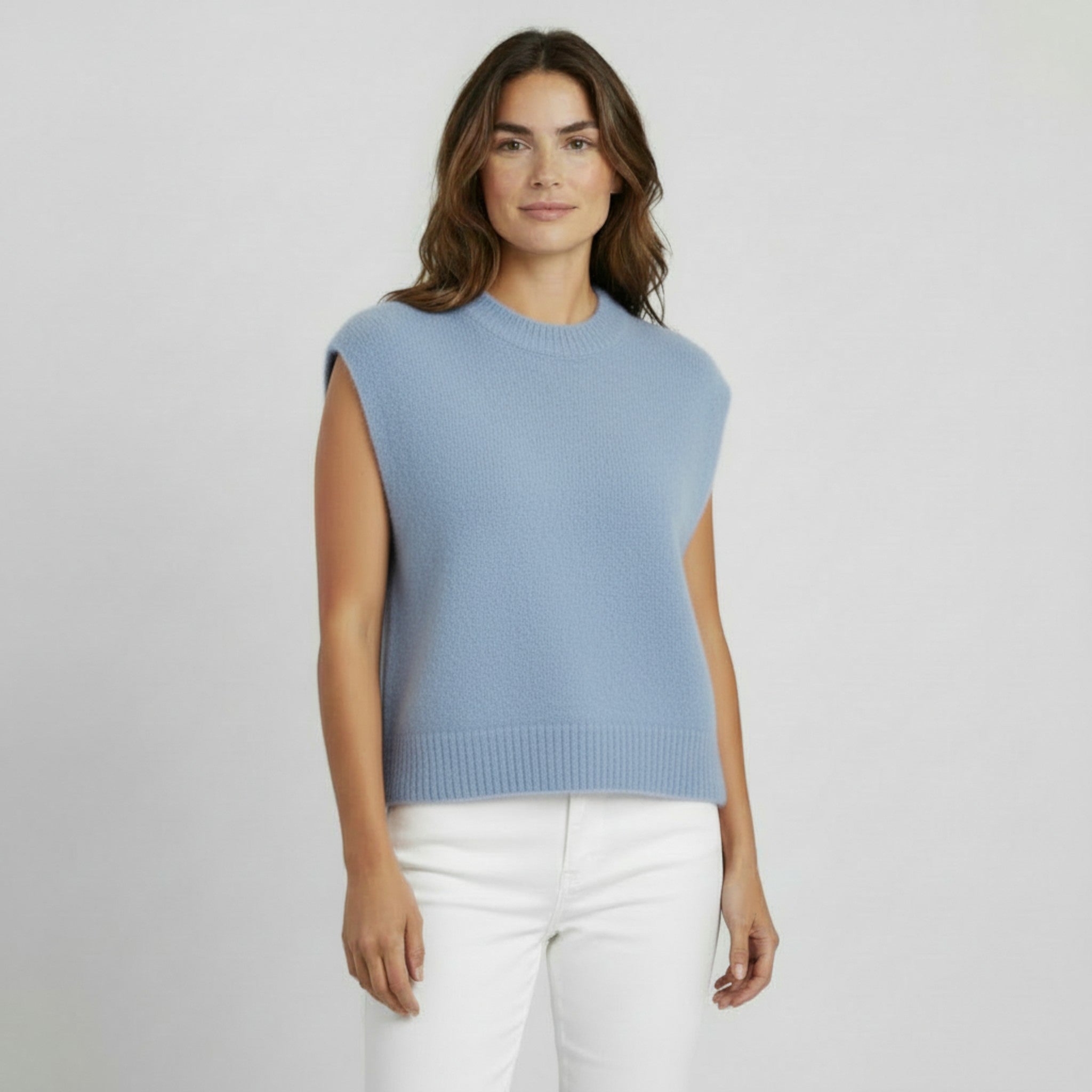 lichtblauwe debardeur