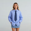 blauwe blouse