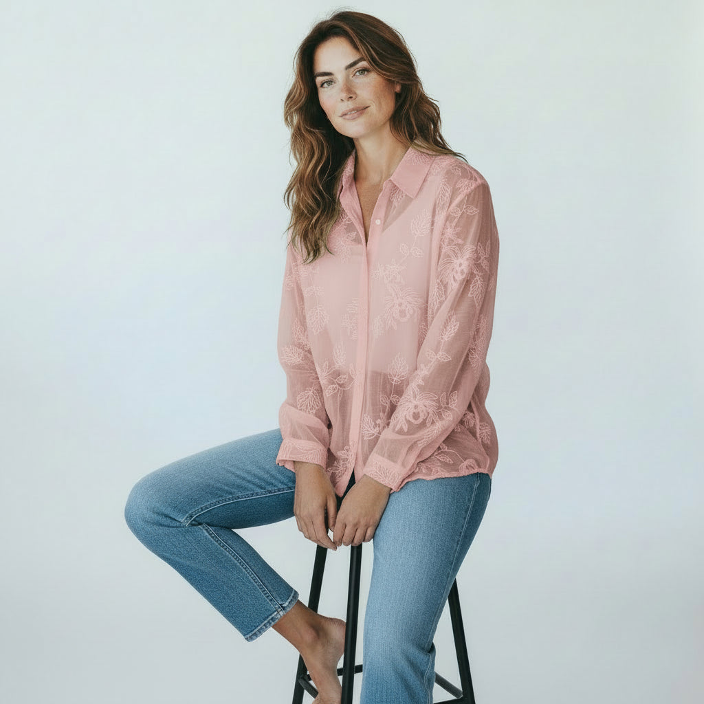 roze blouse