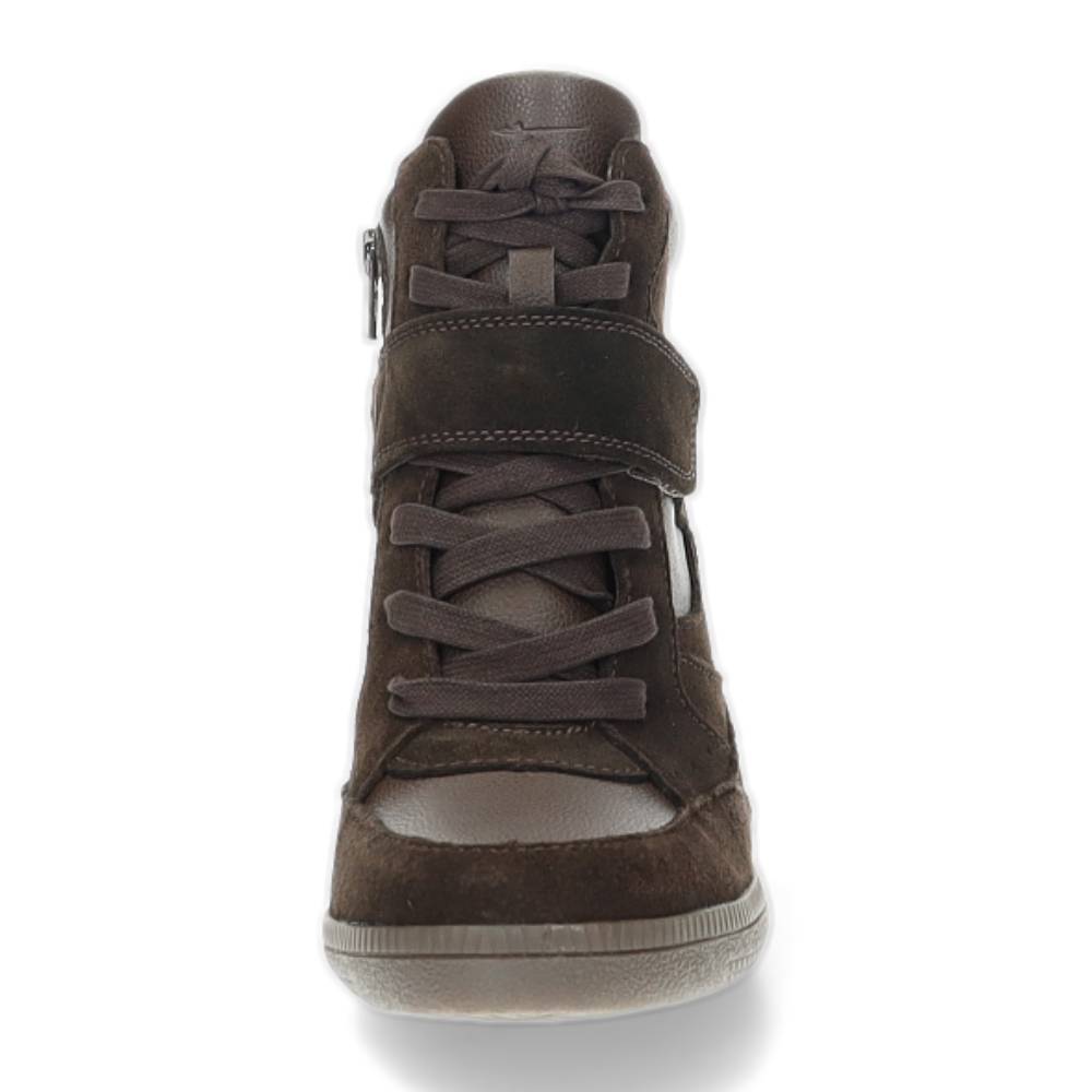 donkerbruine hoge sneaker