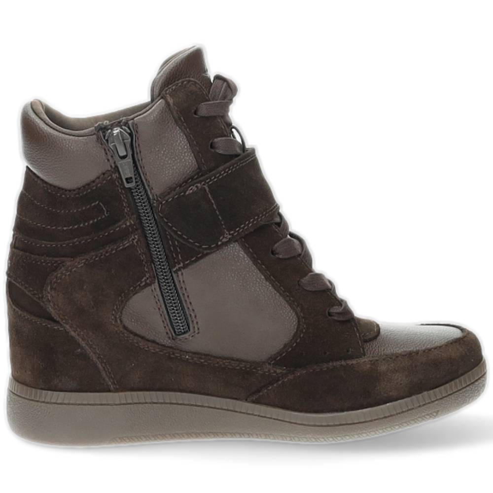 donkerbruine hoge sneaker