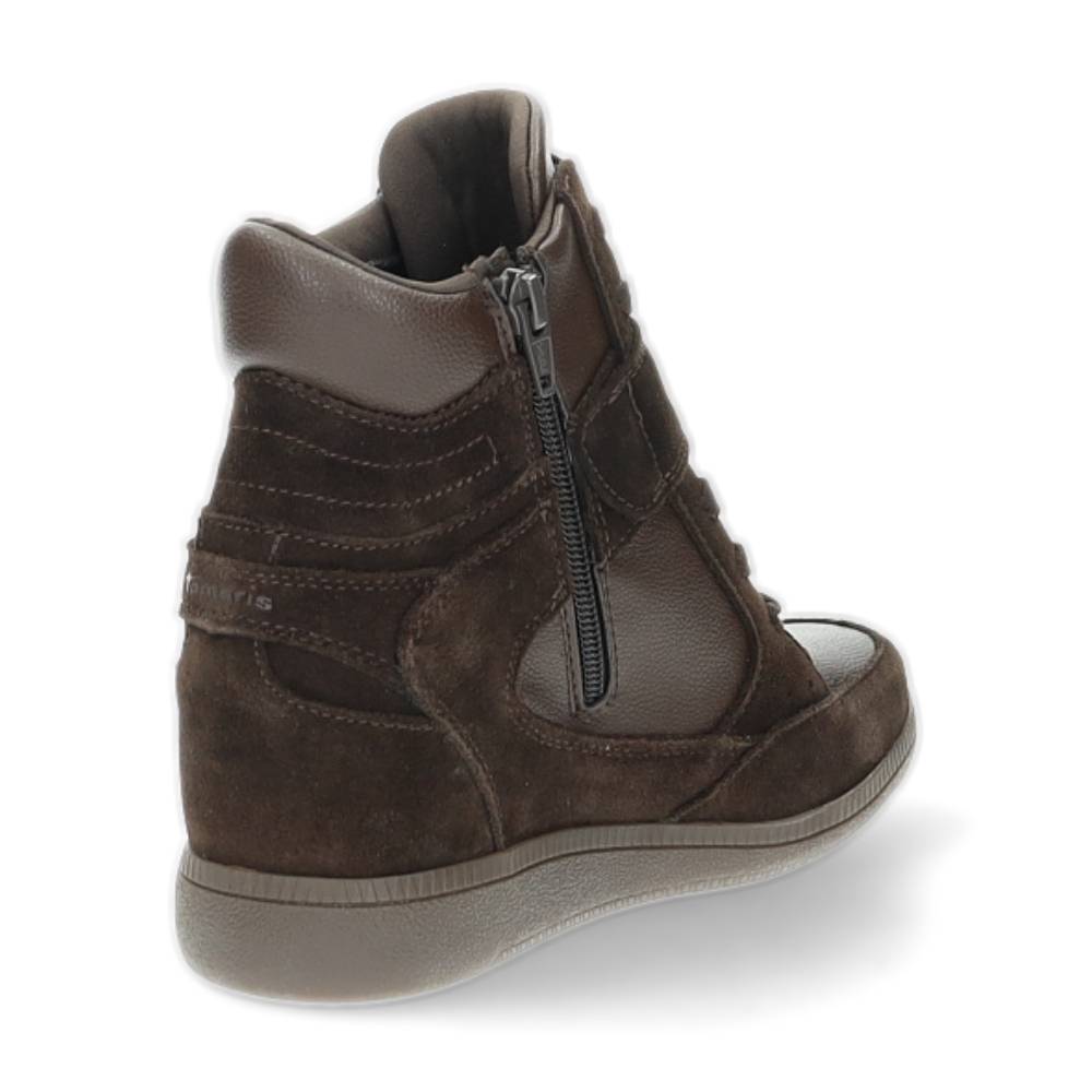 donkerbruine hoge sneaker