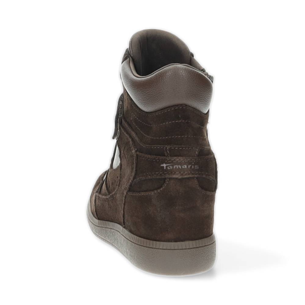 donkerbruine hoge sneaker