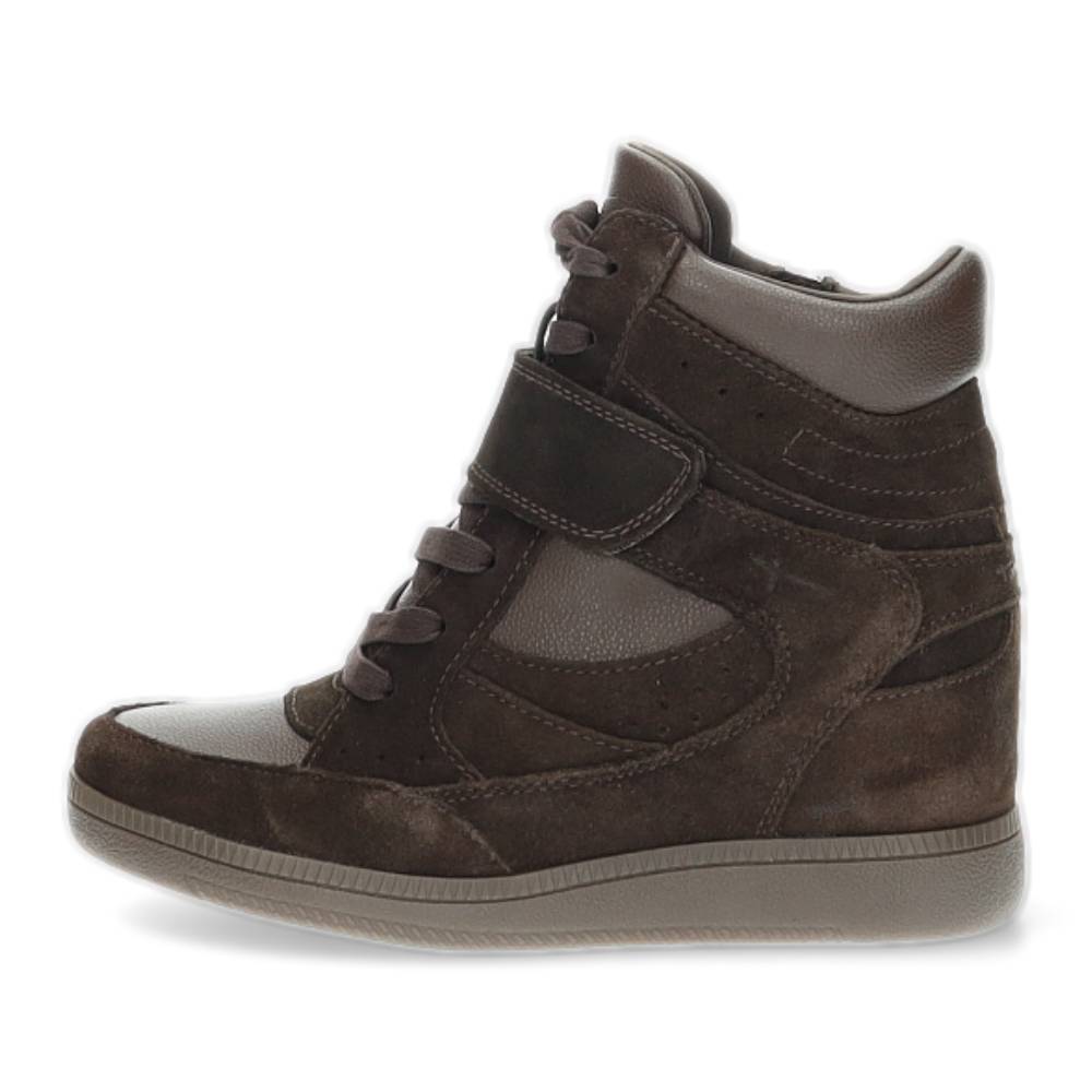 donkerbruine hoge sneaker