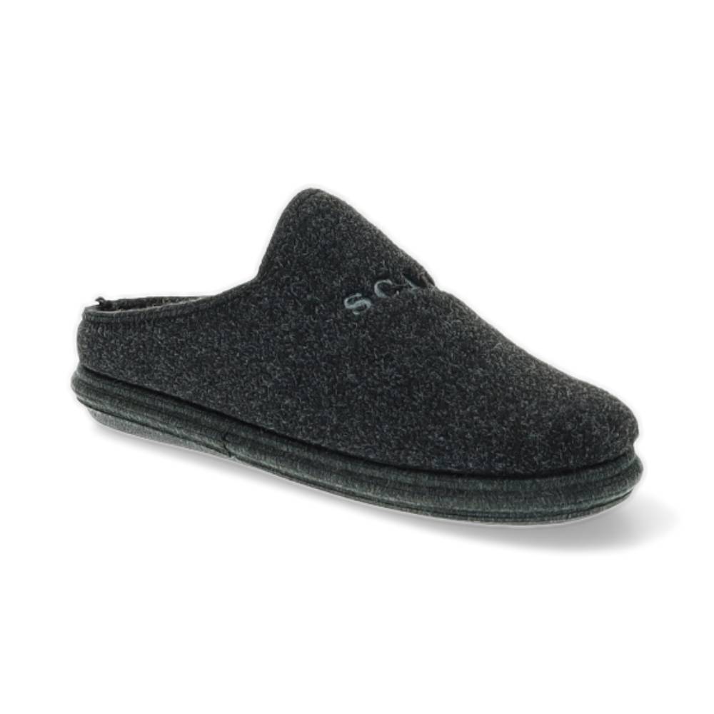 donkergrijze pantoffel