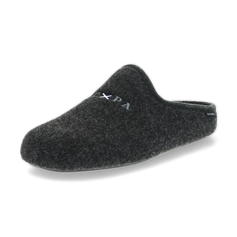 donkergrijze pantoffel