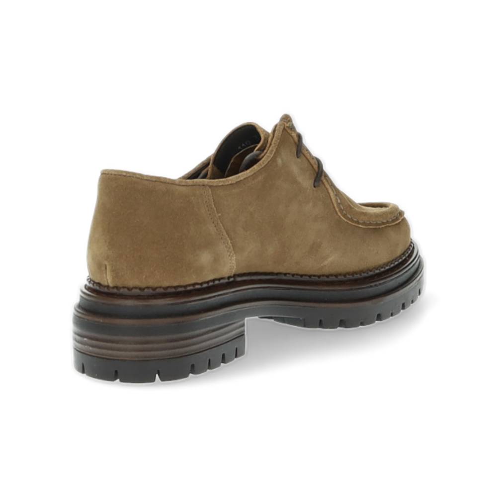 donkerbeige veterschoen