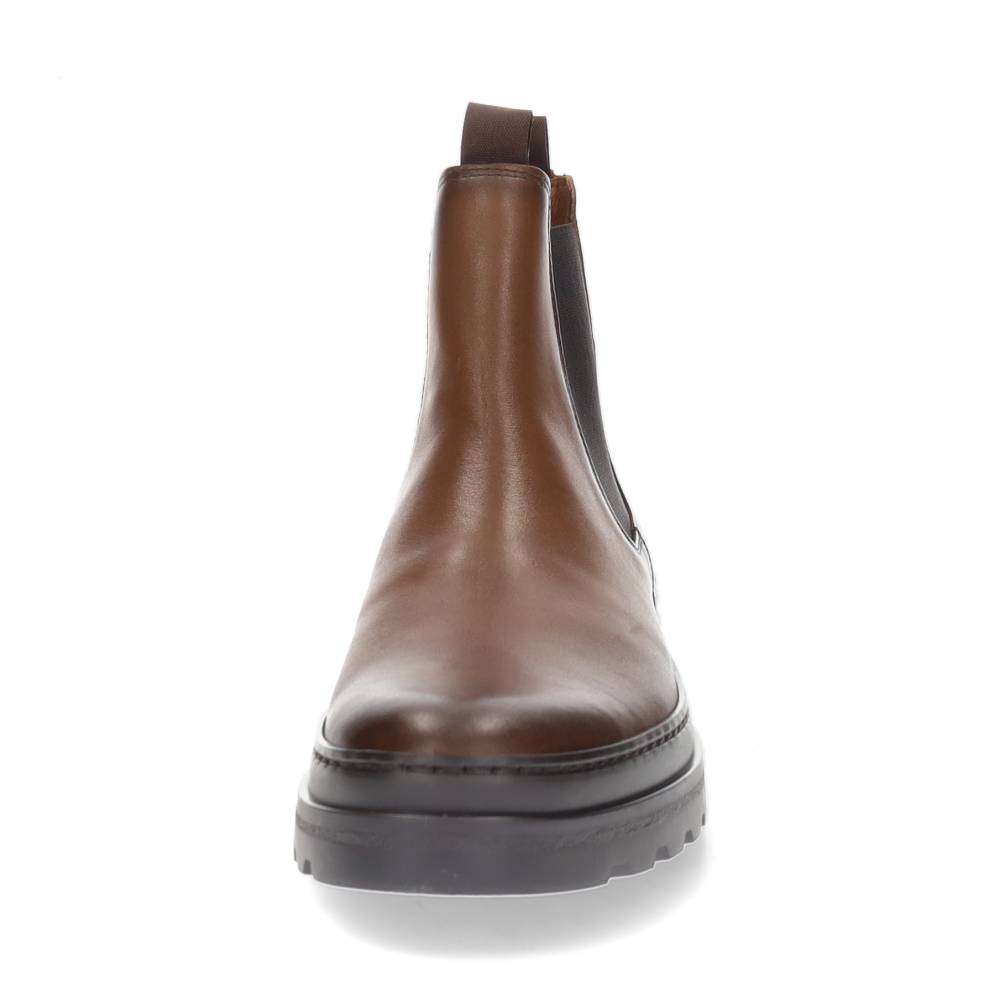 cognac geklede bottine