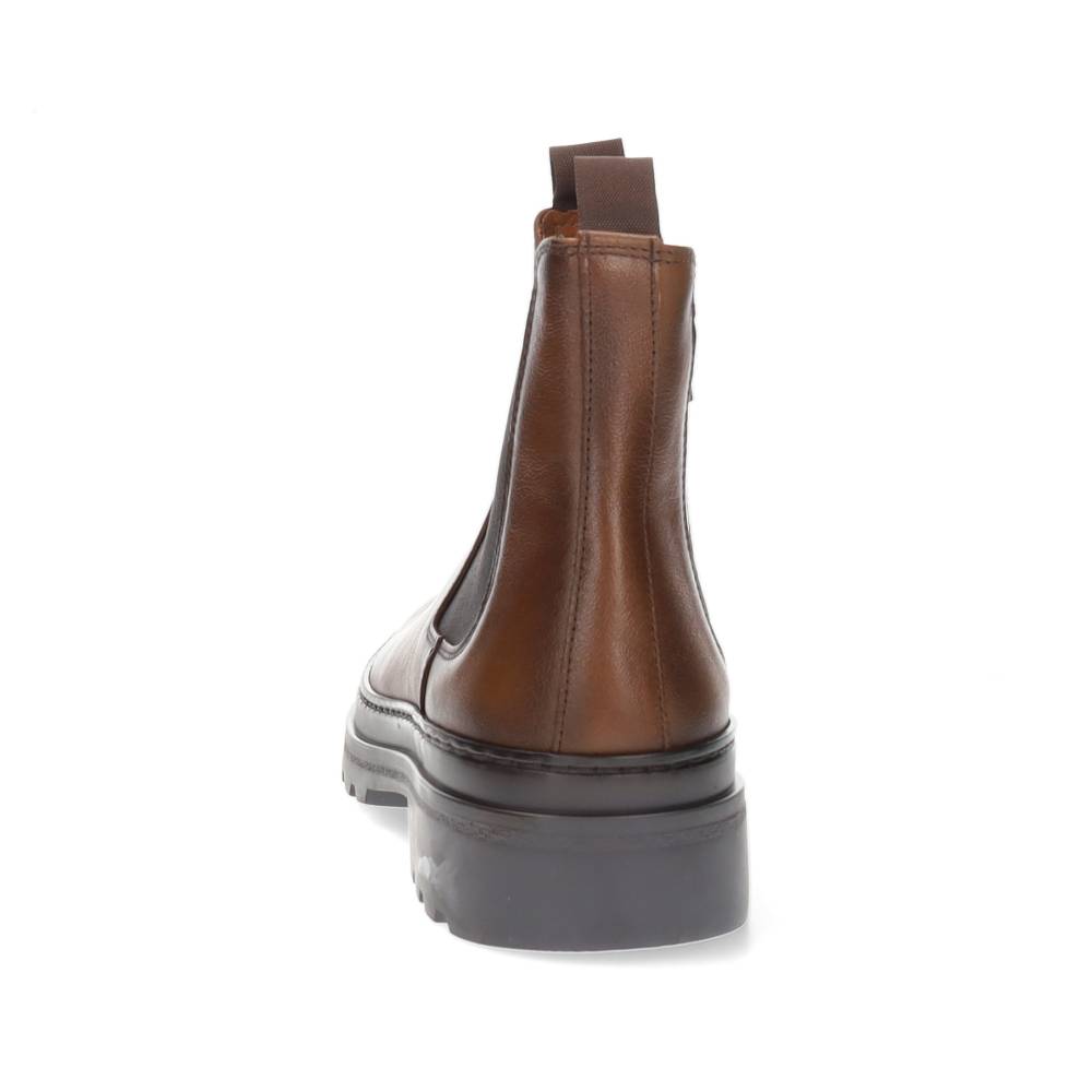 cognac geklede bottine