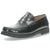 zwarte geklede mocassin