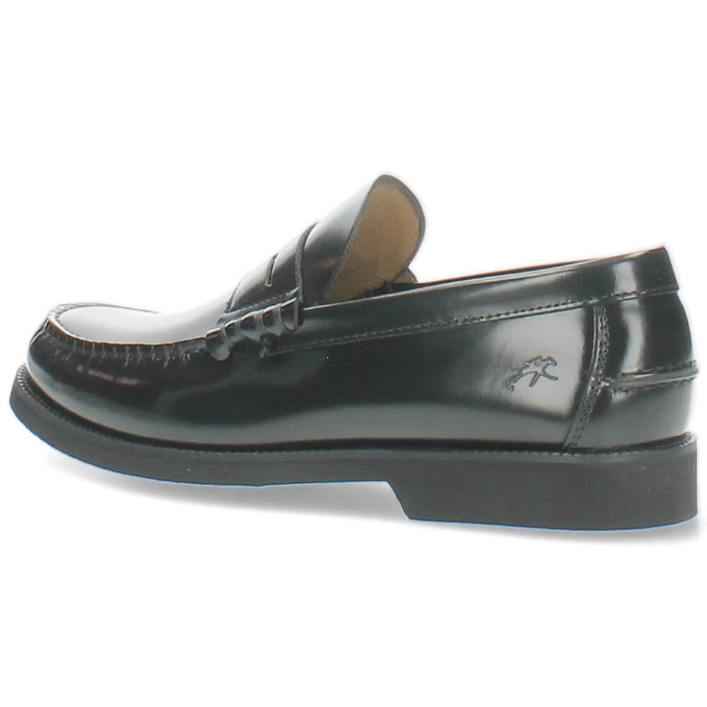 zwarte geklede mocassin