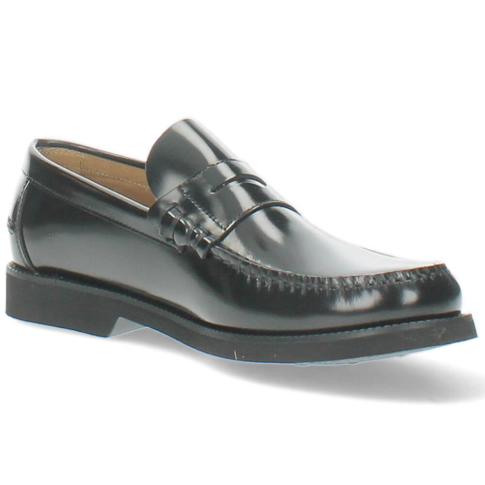 zwarte geklede mocassin