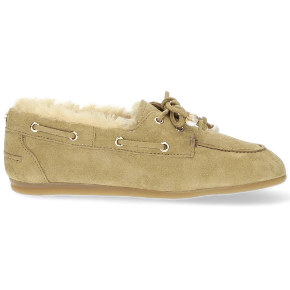 beige bootschoen