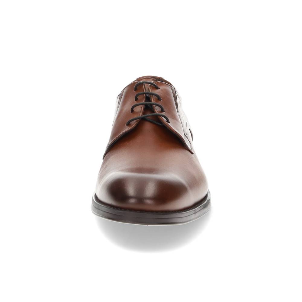 cognac geklede herenschoen
