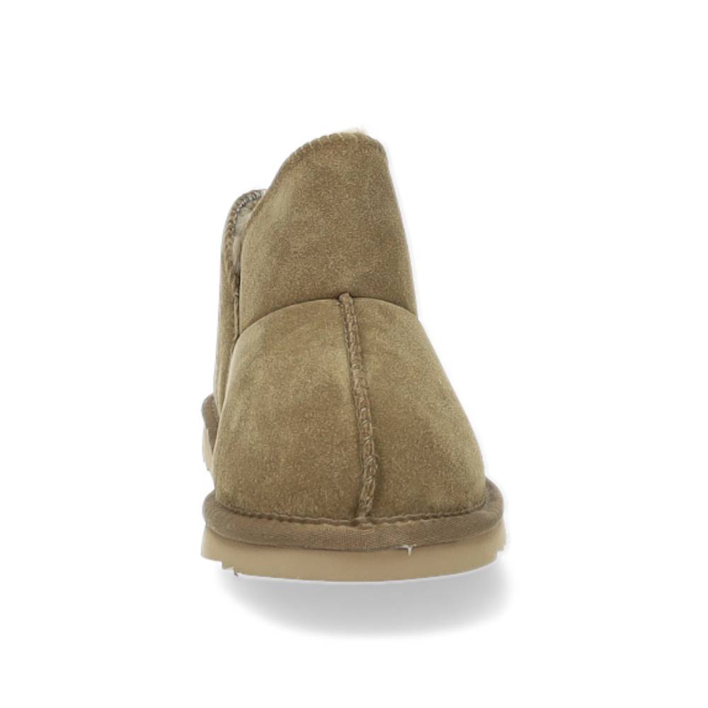 taupe gesloten pantoffel