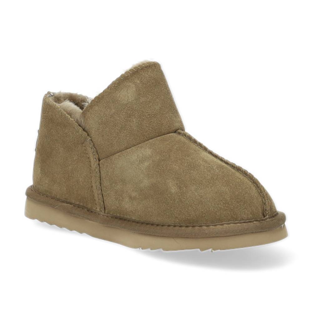taupe gesloten pantoffel