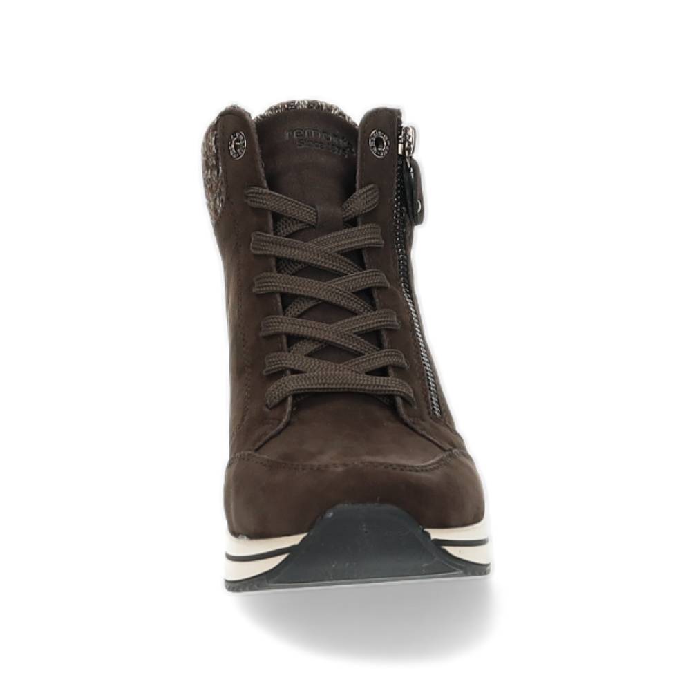 hoge donkerbruine sneaker