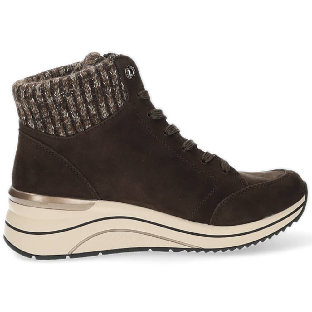 hoge donkerbruine sneaker