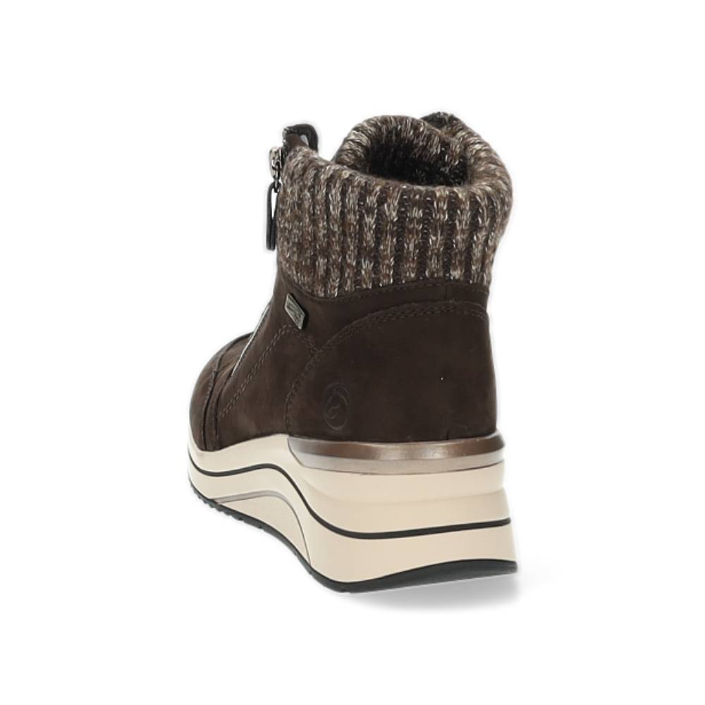 hoge donkerbruine sneaker
