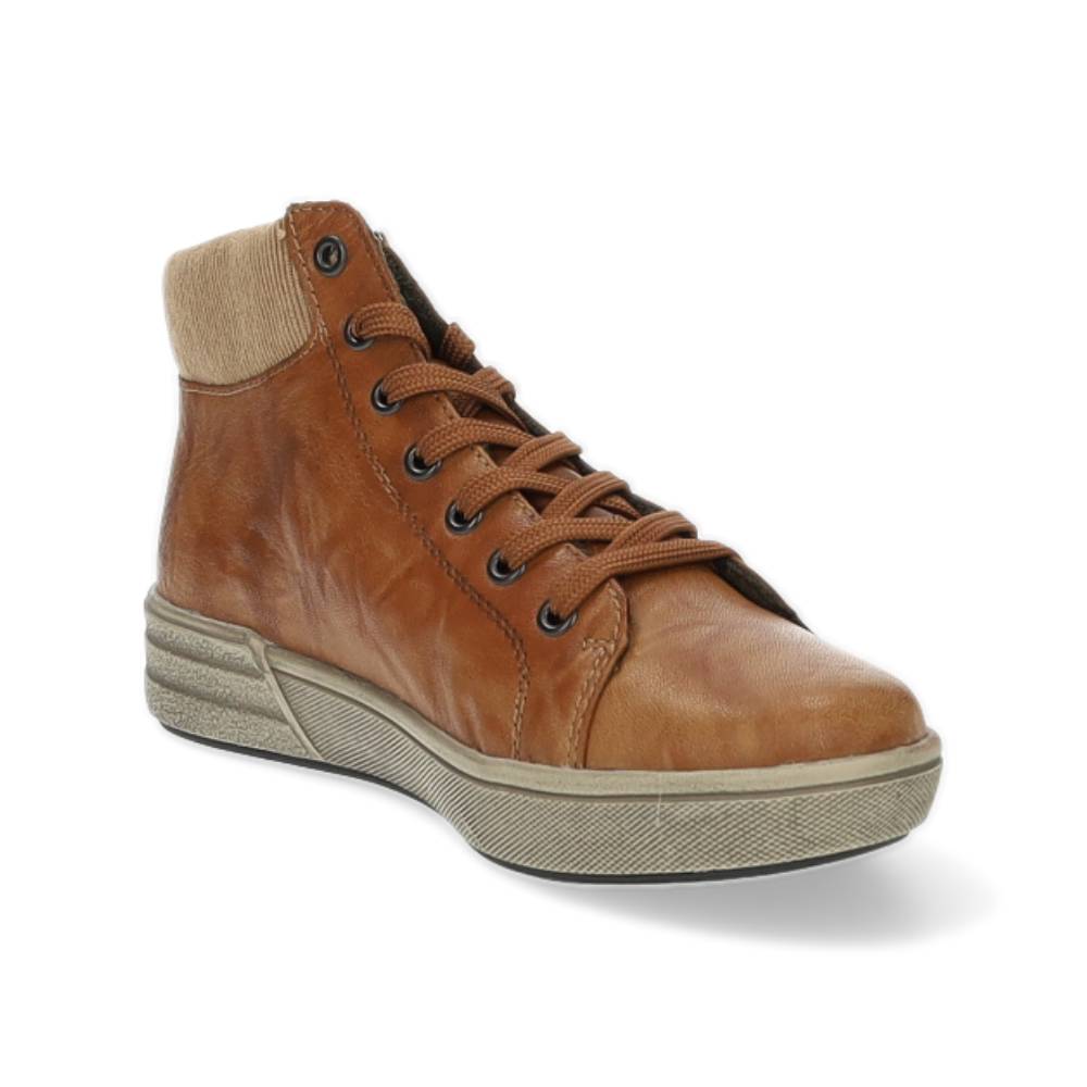 cognac hoge sneaker