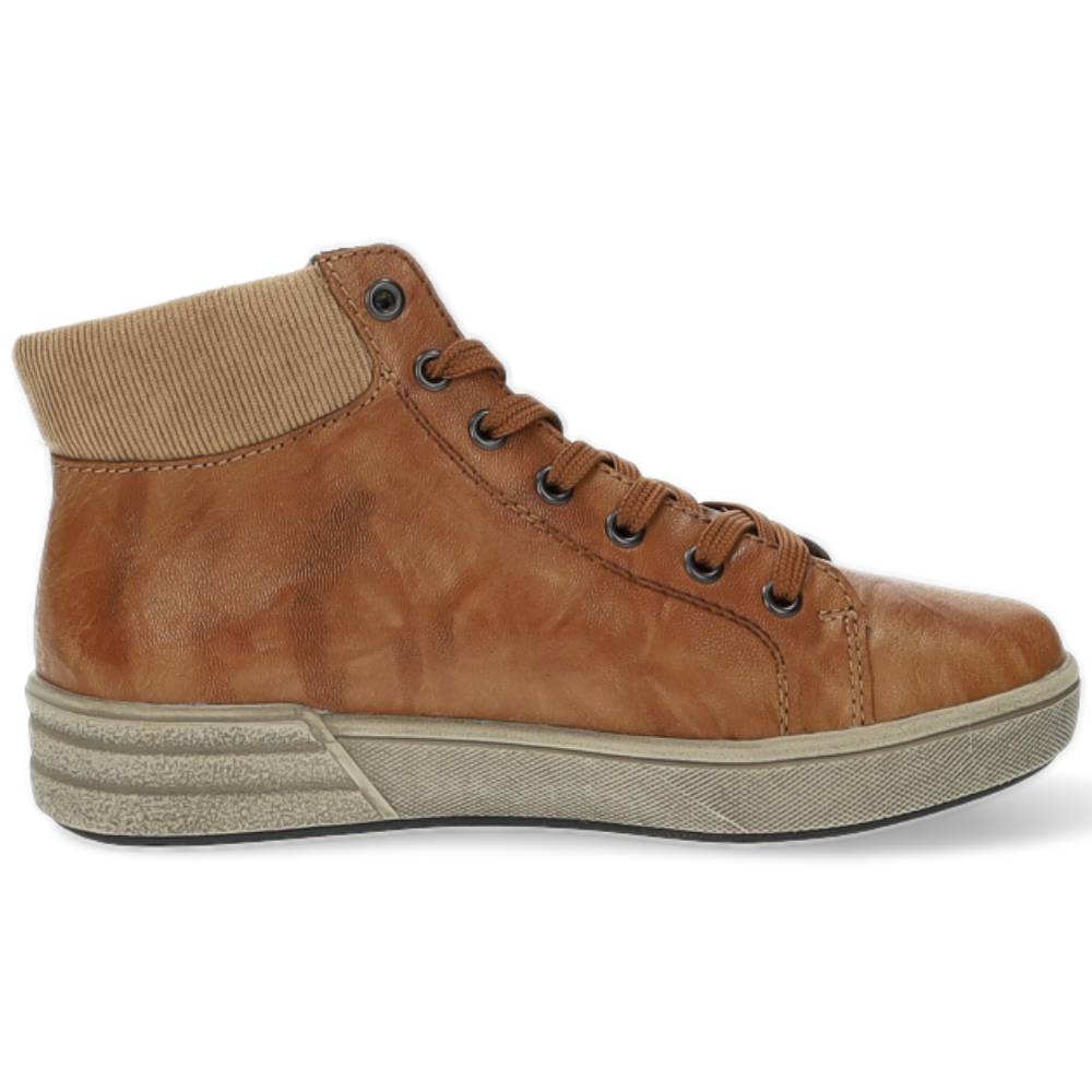 cognac hoge sneaker