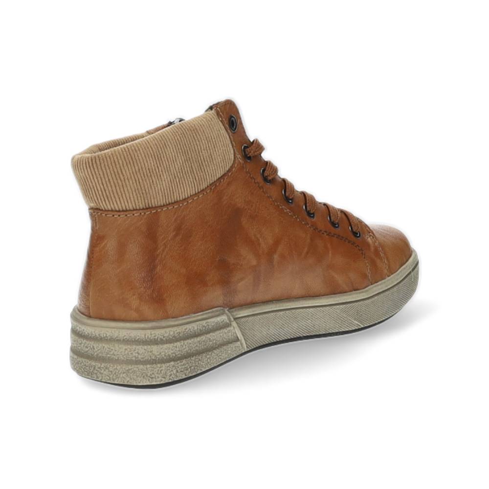 cognac hoge sneaker