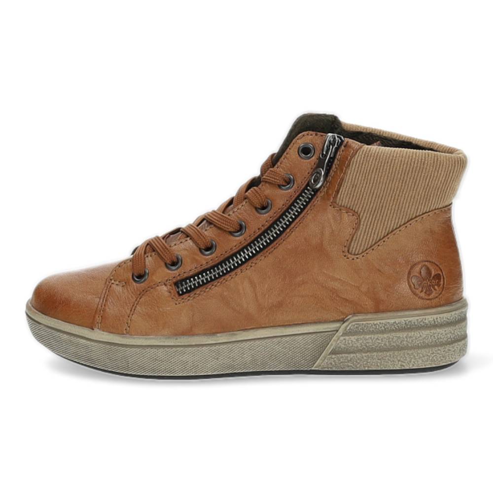 cognac hoge sneaker