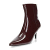 burgundy enkellaars