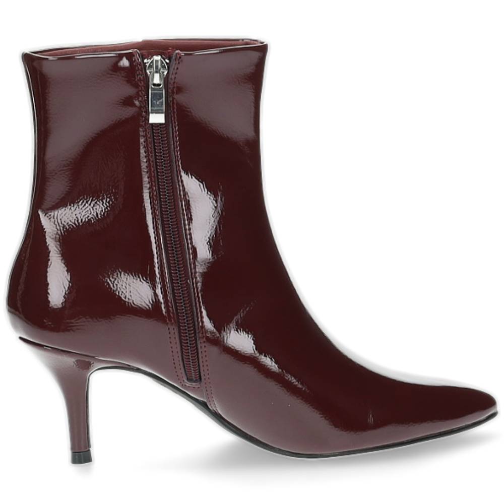 burgundy enkellaars