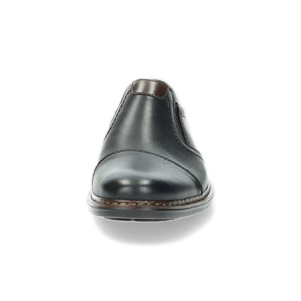 zwarte geklede mocassin