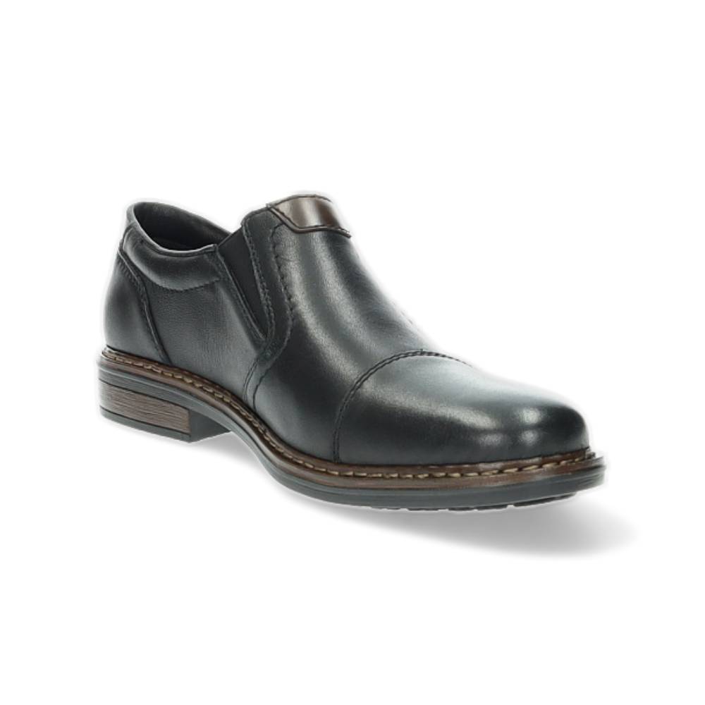 zwarte geklede mocassin