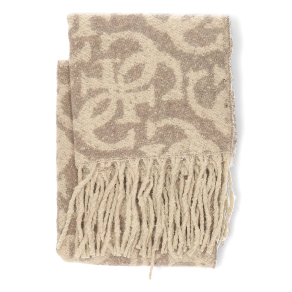 grijze sjaal met beige tinten