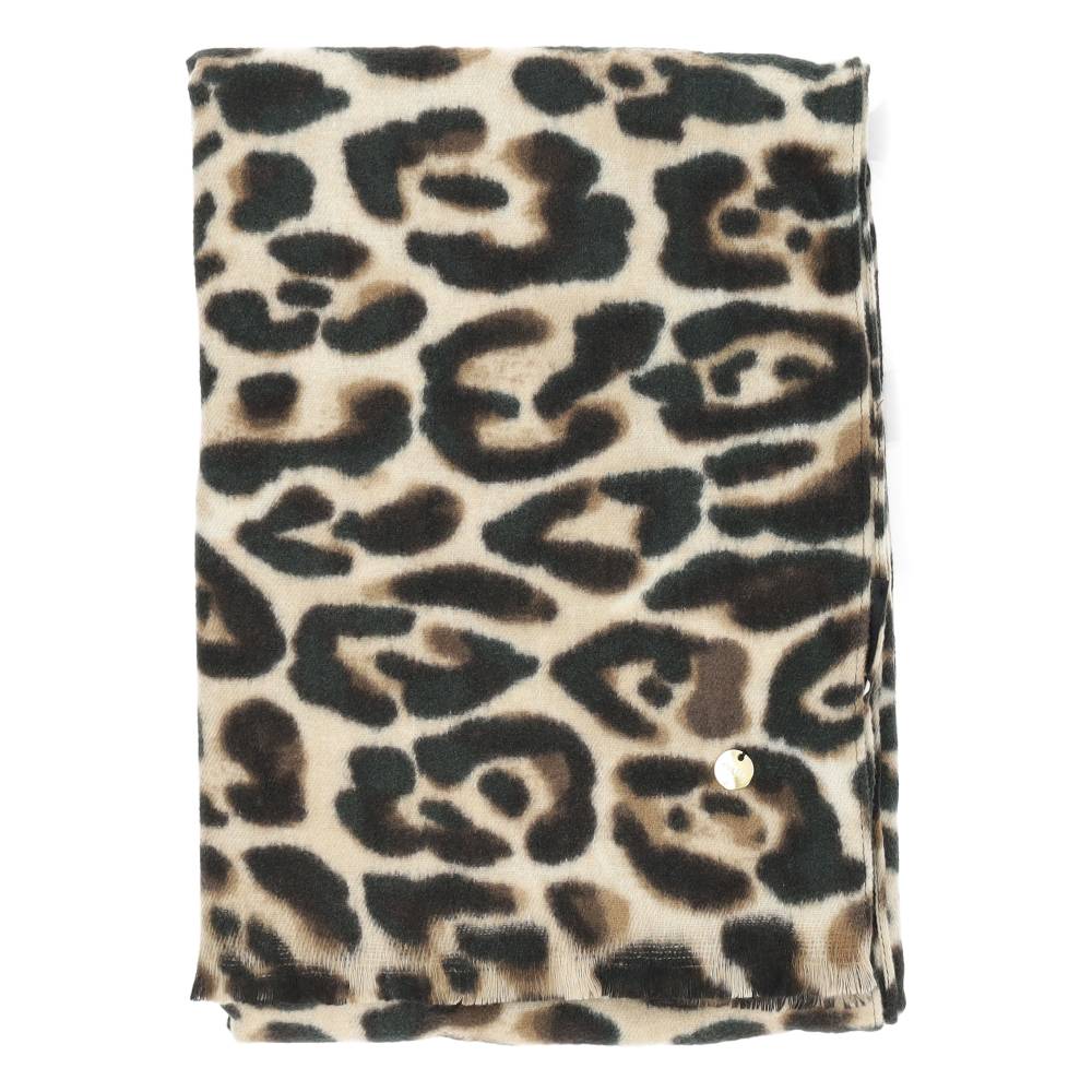 bruin sjaal met luipaardprint