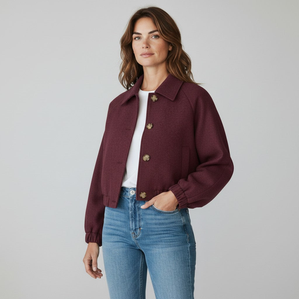 burgundy jas
