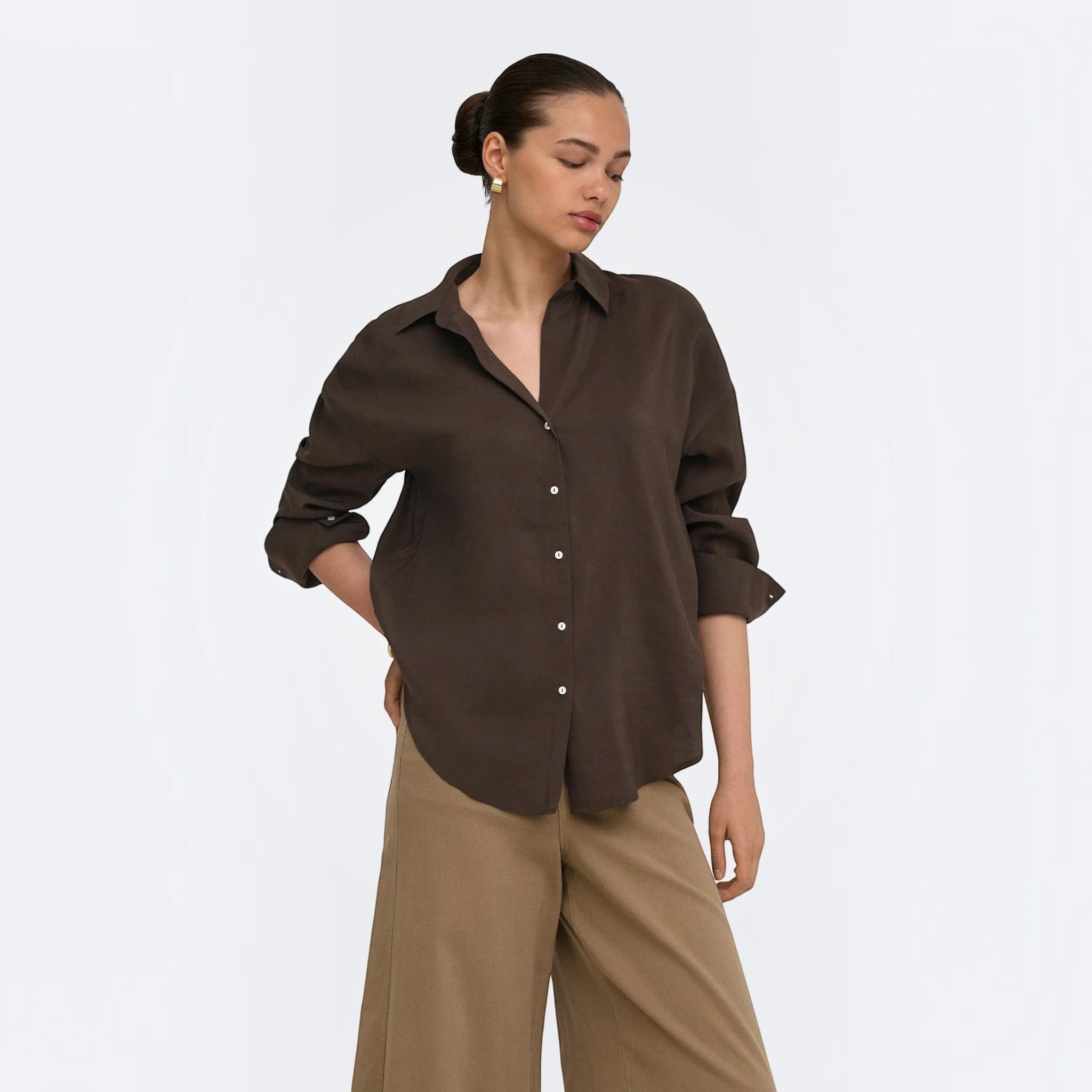bruine blouse