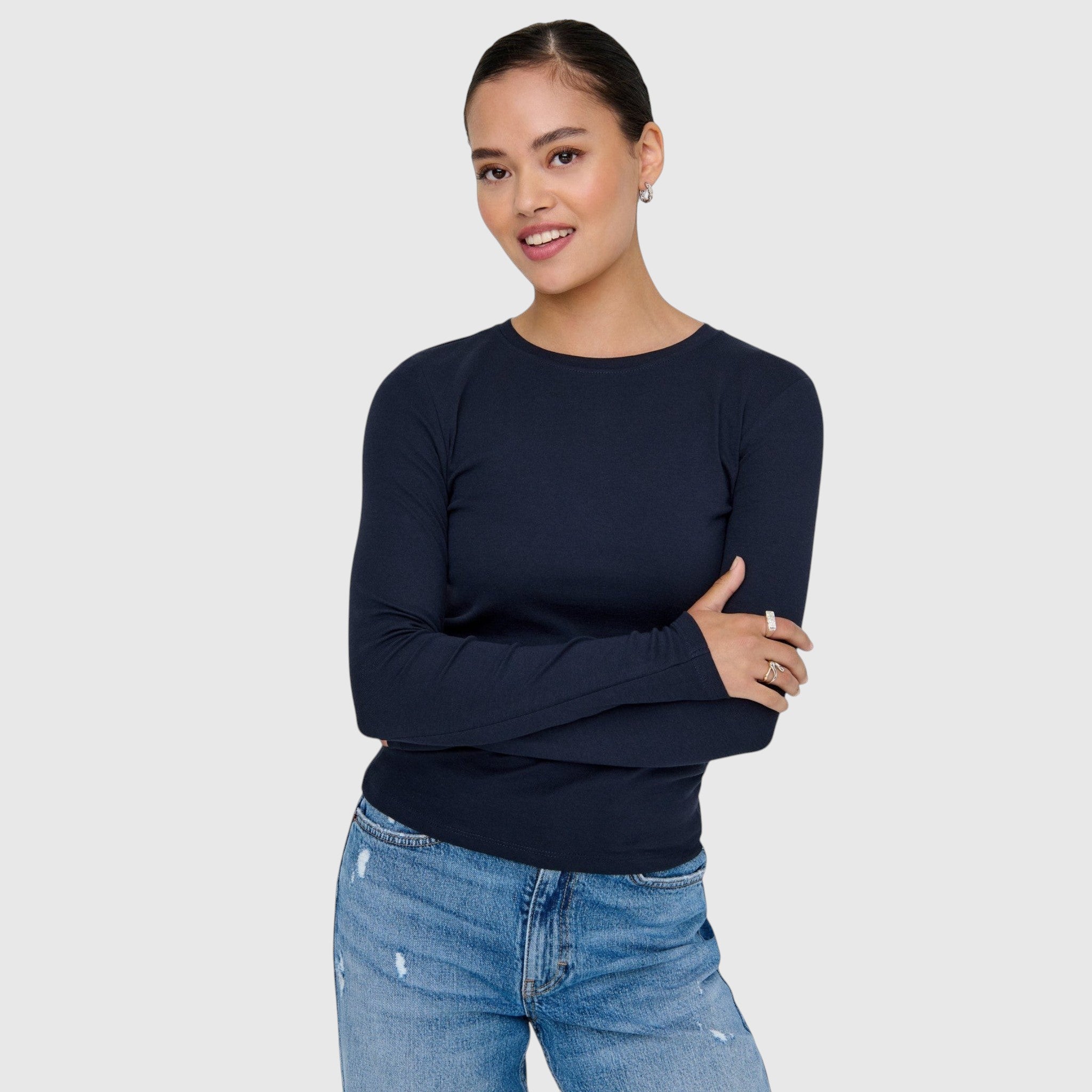 blauwe T-shirt